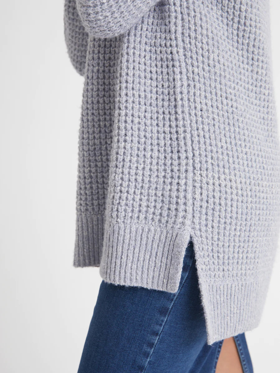 Stella Textured Turtleneck Tunic in Iceberg
