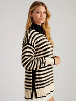 Load image into Gallery viewer, Giselle Popcorn Stitch Sweater in Black Multi
