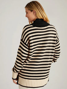 Giselle Popcorn Stitch Sweater in Black Multi