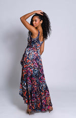 Load image into Gallery viewer, Isadora Wrap Dress in Rainbow Butterfly

