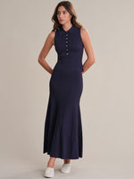 Load image into Gallery viewer, Gwyneth Rib Maxi Skirt in Dark Blue
