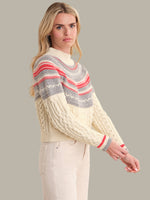 Load image into Gallery viewer, Anya Fair Isle Yoke Sweater in Sea Salt Combo
