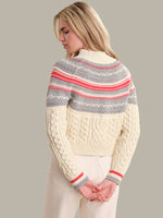 Load image into Gallery viewer, Anya Fair Isle Yoke Sweater in Sea Salt Combo
