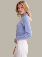Load image into Gallery viewer, Adeline Cropped Cotton Sweater in  Blue Heron
