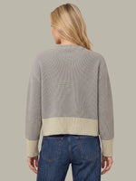 Load image into Gallery viewer, Sienna Stripe Rib Pullover in Grey Pearl Combo
