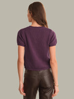 Load image into Gallery viewer, Banks Rolled Edge Sweater Tee in Italian Plum
