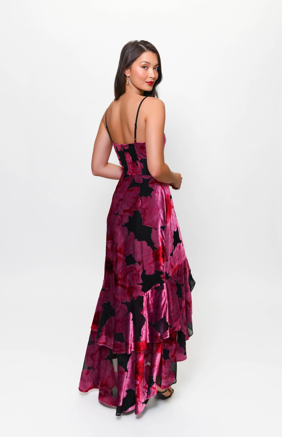 pink and black high low dress pink dress black WEDTREND Women Black Pink Prom Dress A-Line Off The Shoulder Sparkly Sequin Tiered Long Evening Dress