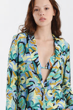 Load image into Gallery viewer, Graphic Print Blazer in Mint Jeanne
