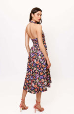 Load image into Gallery viewer, Alessia Dress in Navy Multi Tropical Garden
