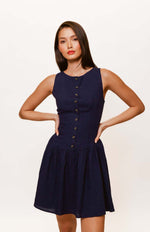 Load image into Gallery viewer, Roma Dress in Navy
