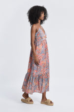 Load image into Gallery viewer, Printed Long Dress in Pink Isabelle
