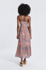 Load image into Gallery viewer, Printed Long Dress in Pink Isabelle
