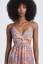 Load image into Gallery viewer, Printed Long Dress in Pink Isabelle
