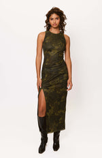 Load image into Gallery viewer, Lumi Dress in Olive Paisley Floral
