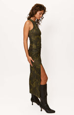 Load image into Gallery viewer, Lumi Dress in Olive Paisley Floral
