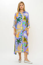 Load image into Gallery viewer, Midi Shirt Dress in Paradiso Blue
