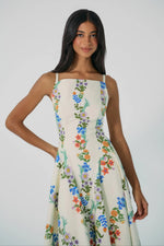 Load image into Gallery viewer, Caterina Dress in Folksy Floral Stripe
