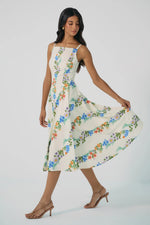 Load image into Gallery viewer, Caterina Dress in Folksy Floral Stripe
