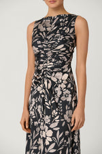 Load image into Gallery viewer, Rosetta Dress in Jet/Ecru
