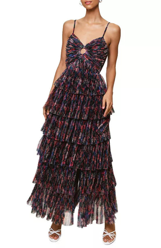 V-Neck Hardware One-Piece Swimsuit