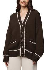 Load image into Gallery viewer, Brooklyn Cardigan in Soft Chocolate
