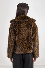 Load image into Gallery viewer, Faux Fur Jacket in Leopard
