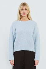 Load image into Gallery viewer, Knit Sweater in Light Blue Lurex
