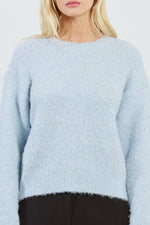 Load image into Gallery viewer, Knit Sweater in Light Blue Lurex
