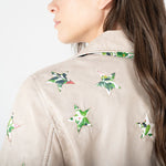 Load image into Gallery viewer, Candy Leather Jacket in Off White/Floral
