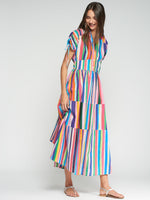 Load image into Gallery viewer, Linda Dress in Multicolor Stripes
