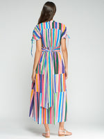 Load image into Gallery viewer, Linda Dress in Multicolor Stripes
