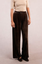 Load image into Gallery viewer, Velvet Trouser in Brown

