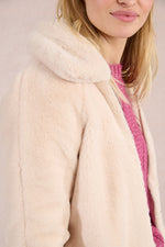 Load image into Gallery viewer, Plush Faux Fur Jacket in Off White
