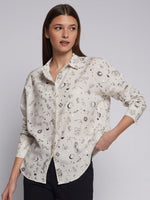 Load image into Gallery viewer, Thelma Shirt in Galaxy Print w/ Gold Foil

