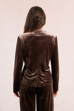 Load image into Gallery viewer, Velvet Blazer in Brown
