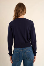 Load image into Gallery viewer, Heart Button Cardigan in Navy
