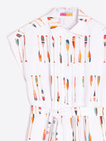 Load image into Gallery viewer, Jaretas Pleated Shirt Dress in Oars

