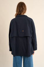 Load image into Gallery viewer, Oversized Trench Coat in Navy
