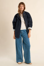 Load image into Gallery viewer, Oversized Trench Coat in Navy
