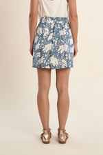Load image into Gallery viewer, Cotton Mini Skirt in Blue Diviya
