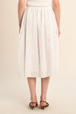 Load image into Gallery viewer, Eyelet Midi Skirt in White
