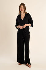 Load image into Gallery viewer, Embroidered Detail Blouse in Black
