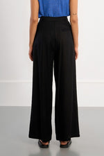 Load image into Gallery viewer, Pleated Wide Leg Pants in Black
