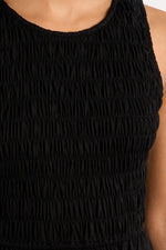 Load image into Gallery viewer, Smocked Midi Dress in Black
