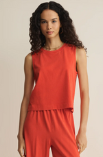 Load image into Gallery viewer, Sloane Jersey Muscle Tank in Lychee
