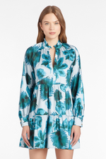 Load image into Gallery viewer, Saffron Dress in Printed Twill Palm Print
