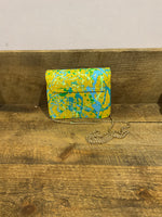 Load image into Gallery viewer, Carolina Bag in Yellow Turquoise Splatter
