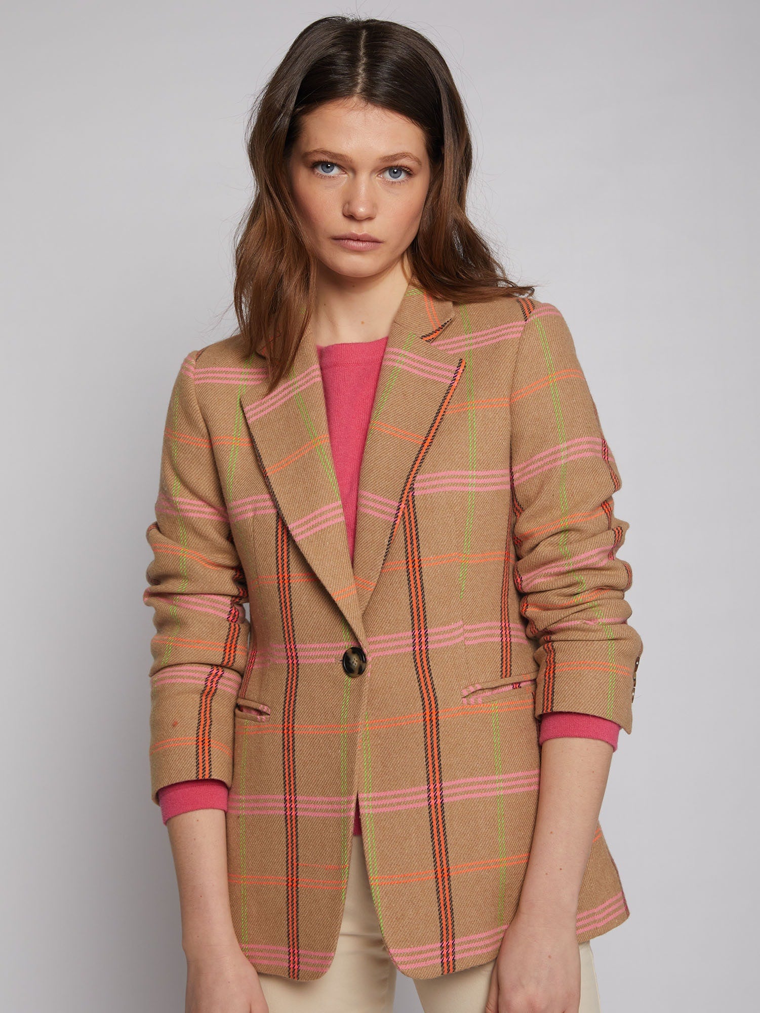Rock Jacket in Neon Check