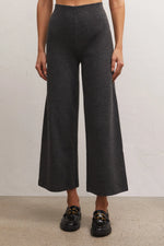 Load image into Gallery viewer, Delaney Brushed Rib Pant in Charcoal Heather
