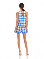 Load image into Gallery viewer, Beatrix Button Tank in Blue Check
